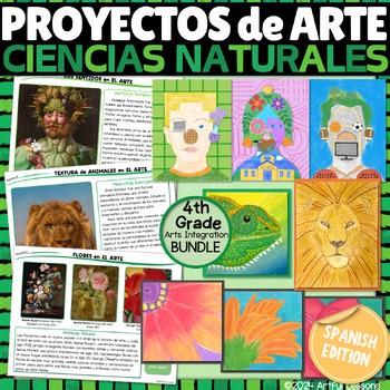 PROYECTOS de ARTE de CIENCIAS NATURALES Bundle: STEAM Art Projects in Spanish