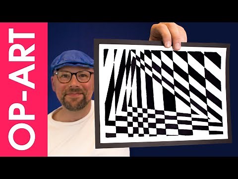 Art Lesson Online: Op-Art! Make Mind-Boggling patterns at home or in the classroom. It's so simple!