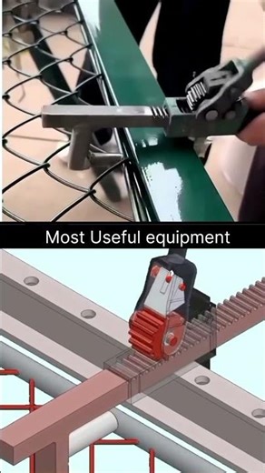 How to Stretch Chain Link Fence Like a Pro 🏗️ #engineering #reels #mechanicalengineering