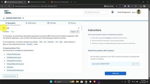 Built GeoHub, a Spring Boot REST API for managing country-city data. | Arun K S posted on the topic | LinkedIn