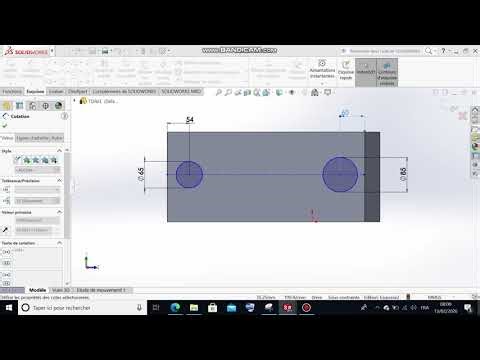 bossage pour pièce construite par miroir SolidWorks