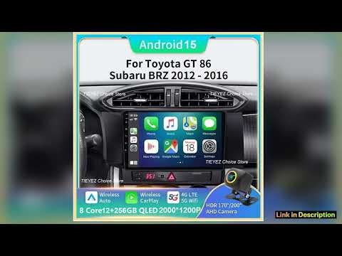 Android 15 For Subaru BRZ Scion FRS Toyota GT86 GT 86 2012 2021 LHD RHD Car Radio Mutimedia Carplay