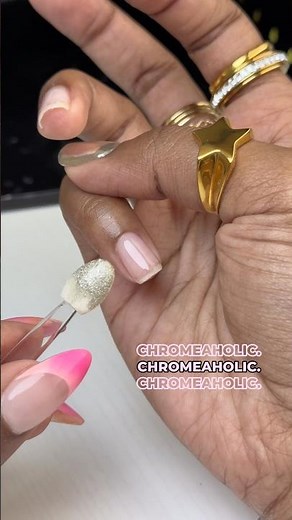 diy chrome nails at home 🪩 #nails #chromenails #nailart