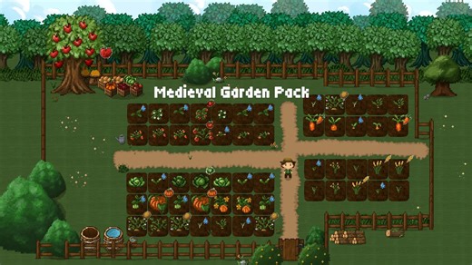 Medieval Garden - Pixel Art Asset Pack by Bwork Studio