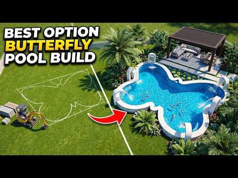 This Butterfly Shaped Pool Build Looks Absolutely Incredible.