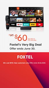 Foxtel’s Very Big Deal, on now! Get AFL, NRL, F1® and Netball live in 4K Ultra HD, world class dramas, the best Lifestyle shows, Foxtel Originals, and now with Max included, all in one place. Offer ends 30.06.2025. | Foxtel
