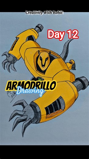 Armodrillo Drawing 🔥❄️ || Day 12 || Ben 10 Aliens series|| #shortsfeed #youtubeshorts #art