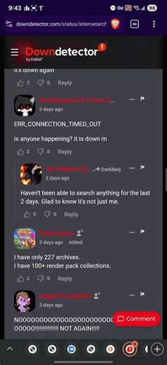The WayBack Machine is Down! [March 22, 2026]