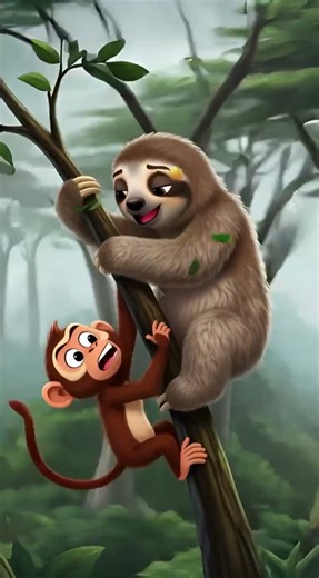 The Lazy Sloth Who Wanted To Be Fast… 🦥⚡ (Wait For It) #viral #ai #ytshorts #trendingshorts #animals