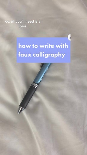 Easy Faux Calligraphy Tutorial Using Just a Pen