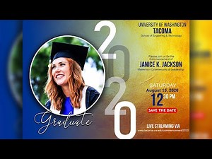 Graduation Invitation Card in Photoshop 2020 | 2022 Graduation Invitation Card