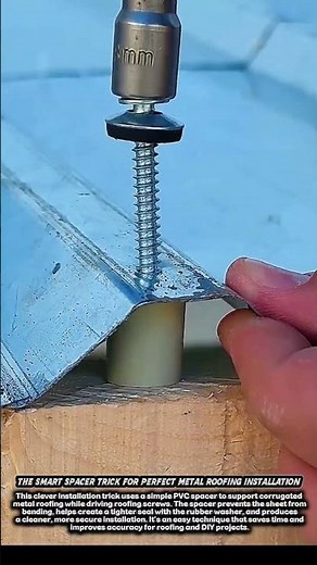 The Smart Spacer Trick for Perfect Metal Roofing Installation #diyprojects #satisfying