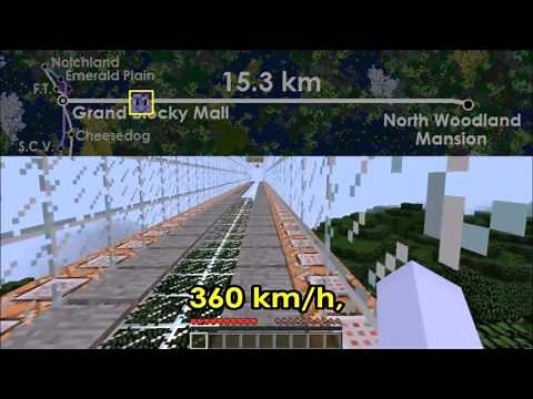 [Minecraft] The 15 km High Speed Line "Woodland Hyperloop" | Republic of FlashTeens Map