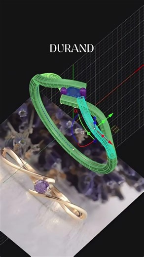 Twisted Ring Jewelry CAD Design 3D #shorts