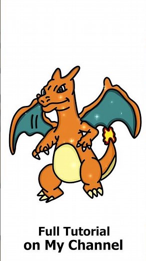 How to Draw Charizard 🔥🐉 | Pokémon Drawing #shorts