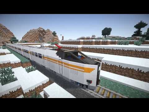 TrainCraft -Electric locomotive Ride- Minecraft HD 1080p