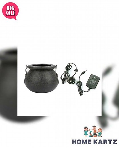 Halloween Smoke Machine Mist Maker Cauldron – Spooky LED Light Decoration