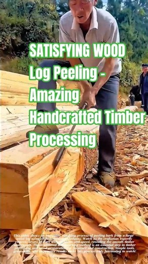 SATISFYING WOOD Log Peeling – Amazing Handcrafted Timber Processing #woodworking #short