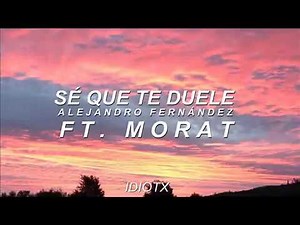 Alejandro Fernández - Sé que te duele ft. Morat (letra)