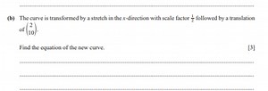 (b) The curve is transformed by a stretch in the x-direction wi... | Filo