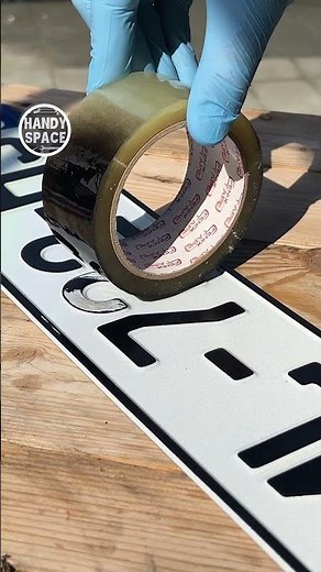 Tape and Spray Paint Restore a Number Plate Instantly! #tricks #painting