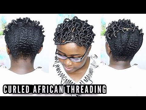African threading |Do It Yourself! How I came up with this cute curled protective African hairstyle.