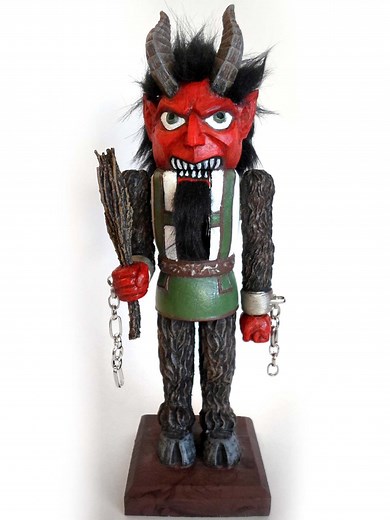 Krampus Nutcracker Statue, Hand Painted Resin Sculpture | Mythical Creature Figurine | Unique Dark Christmas Demon, Gothic Folklore Decor - Etsy