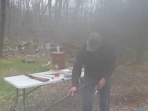 Cleaning a Thompson Flintlock muzzle loading rifle