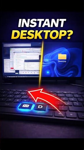 this shortcut instantly clears your screen #shorts #windows #techtip #computershortcutkeys #keyboard