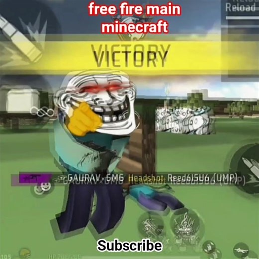 🙏❤❤free fire main minecraft🙏❤❤ #freefire