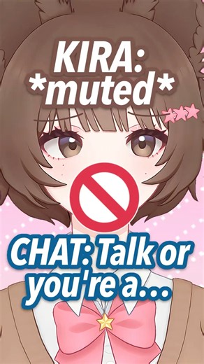 KIRA: 🔇 CHAT: Talk or you're… ʕ ͡° ͜ʖ ͡°ʔ #shorts #vtuber #vtuberclips #envtuber #streamer