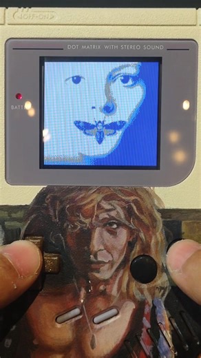 16K views · 1.3K reactions | A Game Boy maker once tried to test me ... I ate his liver with some fava beans and a nice Chianti ... The Silence Of The Lambs Nintendo Game Boy. 1/1 Hand painted by Neat Game Boy. # ??? If the classic horror collection. I have bigger plans for a better video on this one, but wanted to see what people think of the title screen  should I go back and do this for the rest of the classic horror collection? | Neat GameBoy | Facebook