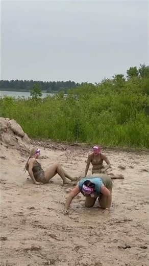 Girls in mud 🤣🤣🤣🤣🤣 #fun #mud #muddy #mudwrestling