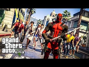 เดดพูลปะทะมหากาฬซอมบี้ถล่มเมือง (Simple Zombies MOD GTA5)