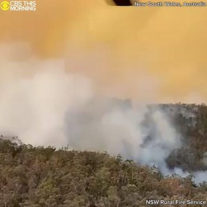 7.1K views · 287 reactions | Aerial footage shows a massive wildfire raging in Australia's Snowy Mountains. Authorities say the fires cover over 8,700 acres and are "out of control." https://cbsn.ws/2r6wpw3 | CBS Mornings | Facebook