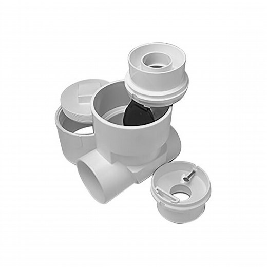 RectorSeal 97034 Clean Check 4" PVC Extendable Backwater Valve with Cleanout Adapter and Plug