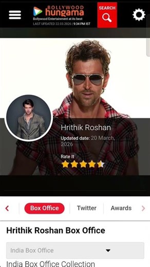 Hrithik Roshan movie list name. Hrithik Roshan Blockbuster Super Flop Avarage.