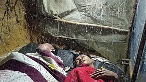 69K views · 758 reactions | Camping in heavy rain sleeping soundly in an earthen shelter when it rains heavily ASMR | Nomadic Woman | Facebook