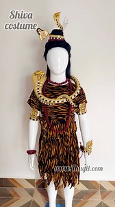 6.4K views · 53 reactions | Shivan Dress for children and adults. Synthetic tiger skin costume with snake design accessories. Used for fancy dress, Bharathanatyam & Kuchipudi dance dramas and festival costumes. Contact us for more details. WhatsApp- 7339132333 support@thugil.com #shiv #shivratri #indiafancydress #indianfancydress #shiva #shambomahadeva #mahadevstatus #kidscostumes #dancedrama #kuchupudi #bharathanatyamjewellery #bharathanatyamdress | Thugil Decorations | Facebook