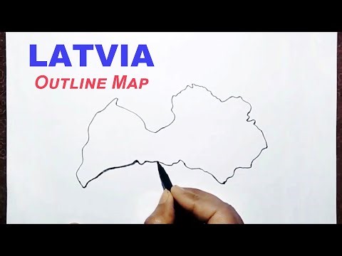 How to draw Map of Latvia || Latvia Map Drawing