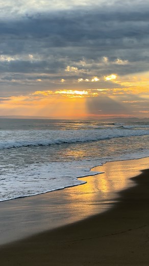 Experience Peace with Ocean Waves and Golden Hour