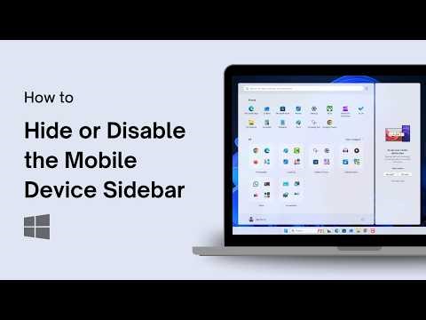 How to Hide or Disable the Mobile Device Sidebar in Windows 11
