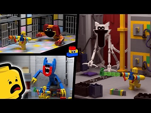 LEGO Poppy Playtime 3: Building Boss Battles and Chases (CatNap, DogDay, Miss Delight, and more)