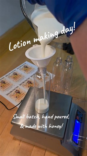 1K views · 33 reactions | From hive to hand!  Our lotions are made in small batches, hand-poured with care, and infused with pure honey for that naturally soft, radiant glow. Honey helps lock in moisture and soothe your skin, no harsh stuff, just goodness straight from the hive.  #smallbatchskincare #naturallotion #farmmade #ChooseIowa | Spring Valley Honey Farms | Facebook