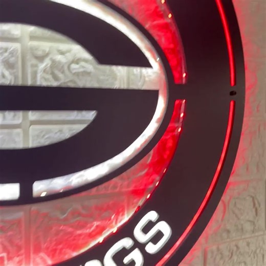 Georgia Bulldogs LED Sign | Lighted NCAA Logo Wall Art | College Football Decor - Etsy