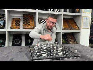 Luxury Black Stone Chess Set | Designer Pieces | Premium Gift
