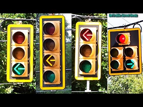 Flashing Yellow Arrow Traffic Lights & Doghouse Signal | Cass Ave & Moravian Dr