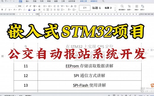 嵌入式开发实战项目介绍——基于 STM32F103 的公交自动报站系统开发 功能描述/具体步骤/keil/C语言/单片机/IIC通信方式