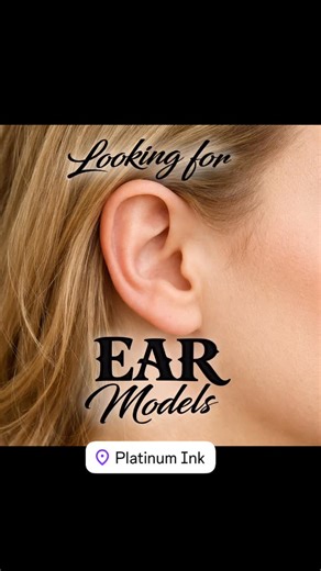 Platinum Ink on Instagram: "WE WILL BE PICKING A WINNER AND A WINNER BACK UP! GIVEAWAY FOR APPOINTMENT ONLY January 14 at 12 PM at 1515 S. IH 35 Frontage Rd. MUST HAVE 2 hours to waste! DM us! Just tell me you want to be the ear model. 👂✨ EAR MODELS WANTED ✨👂 Platinum Ink Tattoo & Body Piercing is looking for ear models for an upcoming social media shoot for January 14th at 12pm until 2pm. Must be able to make the appointment. ✨ Free upgraded threadless jewelry ✨ Up to 6 piercings on one ear ✨
