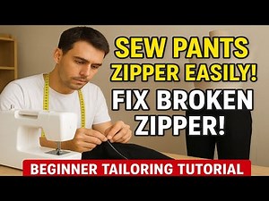 How to Sew a Pants Zipper | Easy Zipper Replacement Tutorial for Beginners
